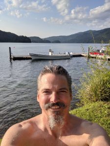 Fun getting wet on the lake